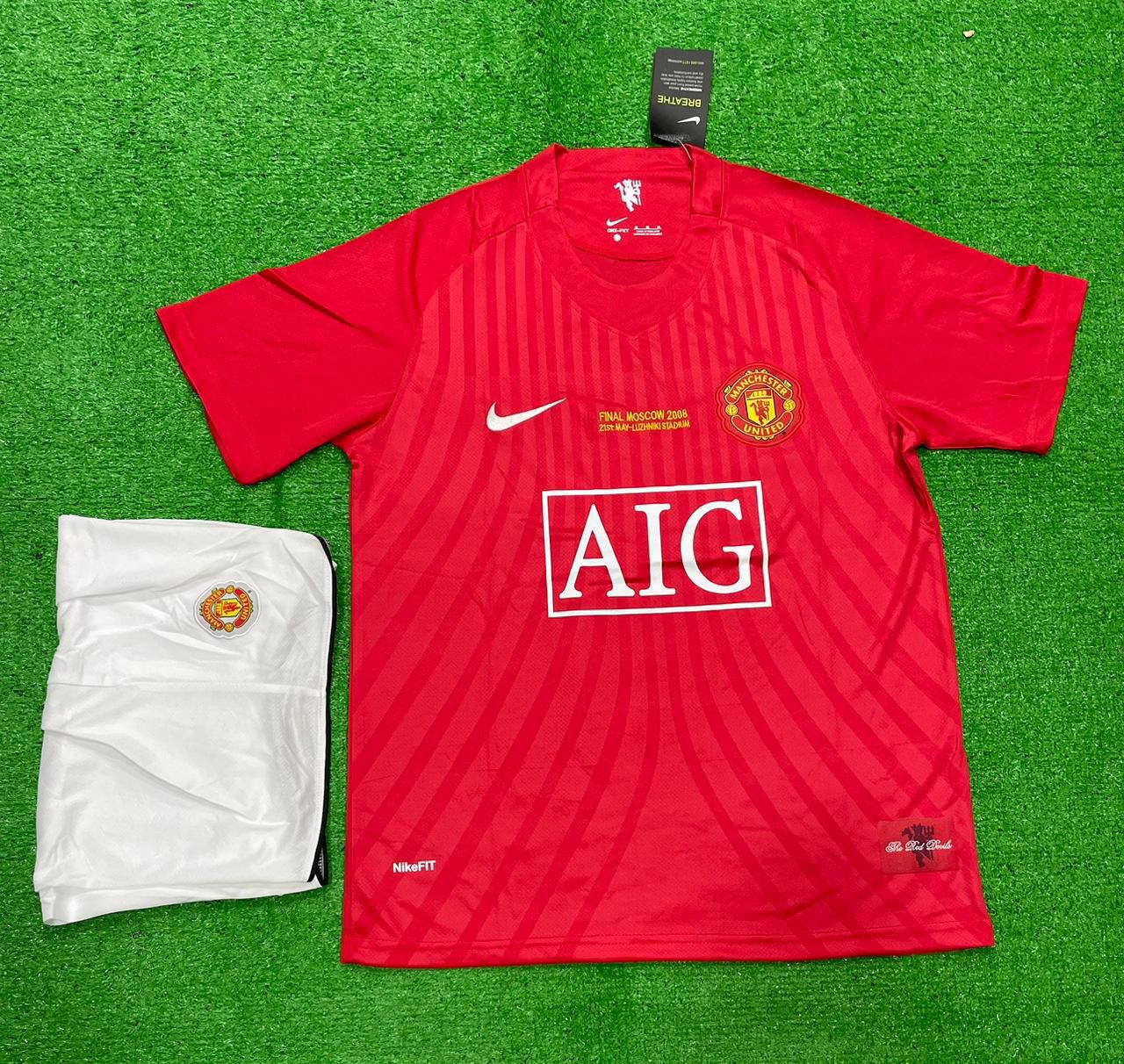 Manchester United 2007/08 UEFA Champions League Winning Kit – Red Home Jersey